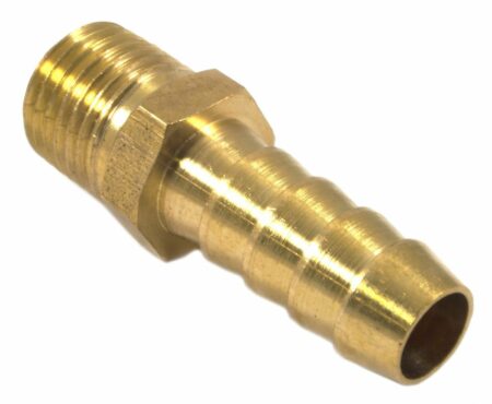 Brass CO2 1/4 MPT X 3/8 Hose Barb