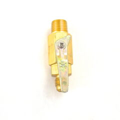 Brass CO2 Regulator Flare Shutoff w/ Ball Check Valve