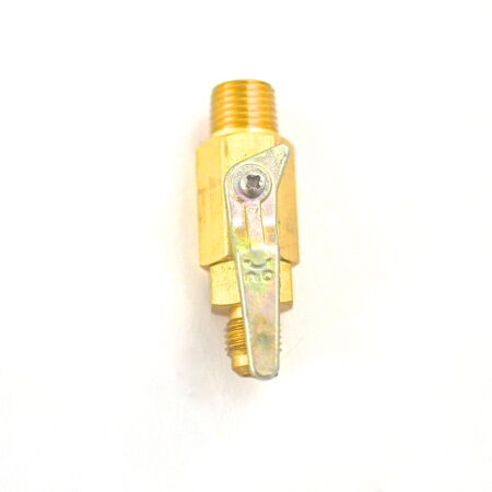 Brass CO2 Regulator Flare Shutoff w/ Ball Check Valve