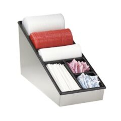 Countertop lid, straw & condiment organizer