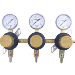 3 Product Secondary CO2 Regulator Panel with Check