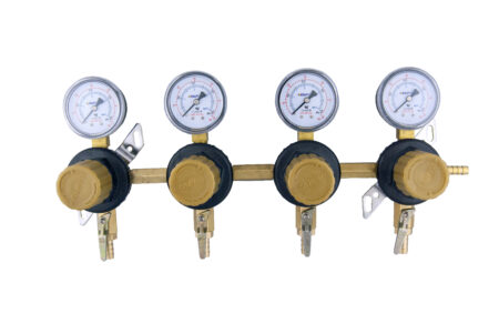 4 Product Secondary CO2 Regulator Panel with Check