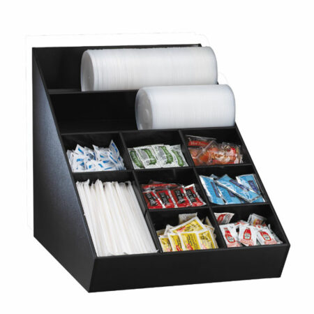 Deluxe Countertop lid, straw & condiment organizer